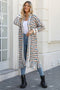 Multicolored Open Front Long Cardigan