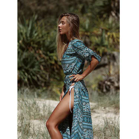 Elegant Beach Slit Dress