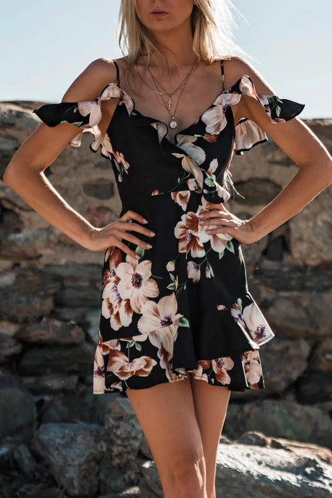 Floral Off Shoulder Spaghetti Strap Sundress