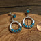 Stone Drop Tribal Vintage Earrings