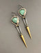 Stone Drop Tribal Vintage Earrings