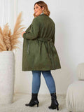 Olive Odyssey Tie Back Trench Coat