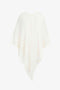 Pearl Trim Fringe Hem Poncho