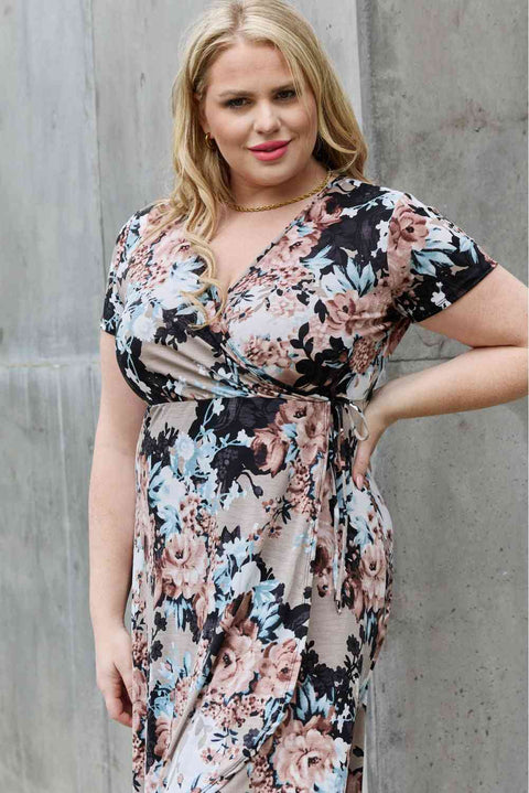 Give Me Roses Maxi Wrap Dress
