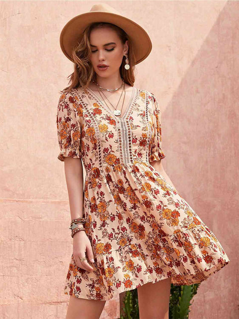 Floral Sunset Dream Mini Dress