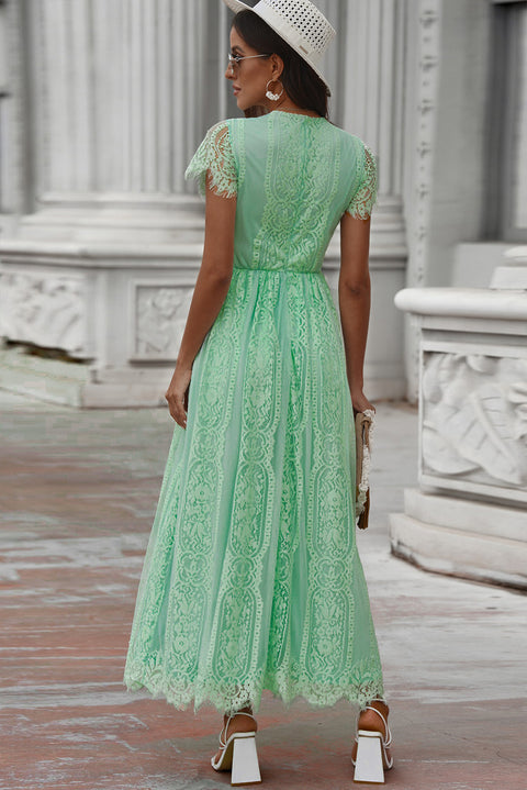 Scalloped Trim Maxi Dress