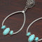 Artificial Turquoise Teardrop Earrings