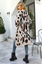 long animal print cardigan with pockets