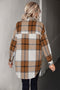 button front plaid shirt