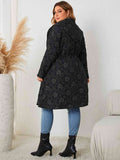 Night Blossoms Hooded Trench Coat