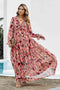 Floral Frill Maxi Dress