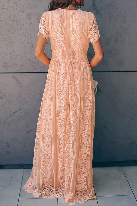 Scalloped Trim Maxi Dress