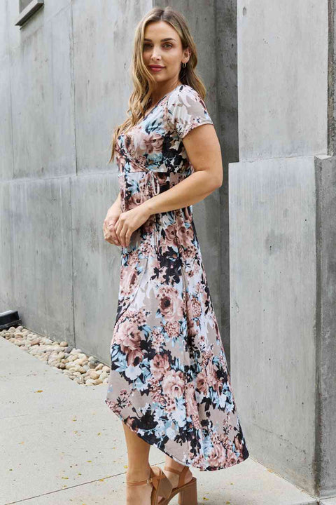 Give Me Roses Maxi Wrap Dress