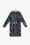 long animal print cardigan with pockets