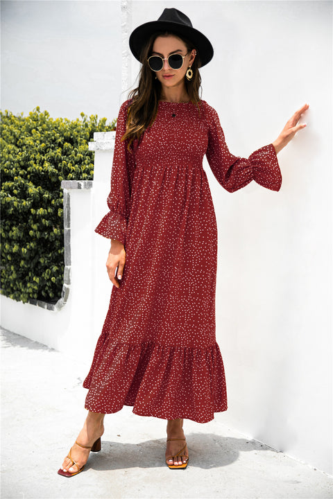 Red Bohemian Maxi Dress
