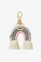 Fringe Trim Rainbow Key Chain