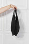 Straw Rattan Handbag in Black