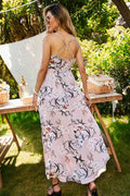 Peach Blossoms Maxi Dress
