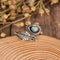 Alloy Moonstone Leaf Bypass Ring