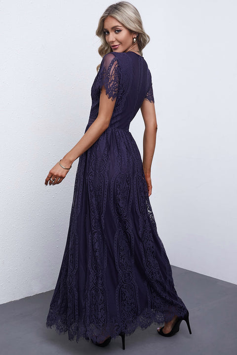Scalloped Trim Maxi Dress