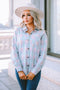 regular plaid curved hem shirt