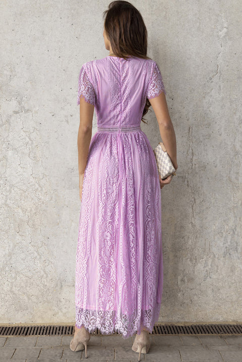 Scalloped Trim Maxi Dress