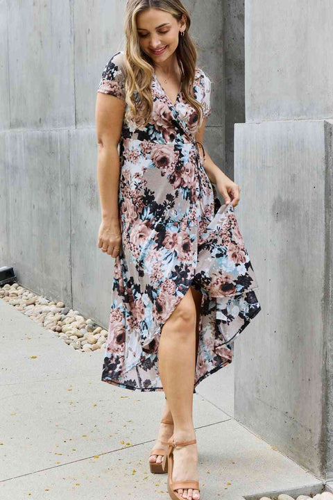 Give Me Roses Maxi Wrap Dress