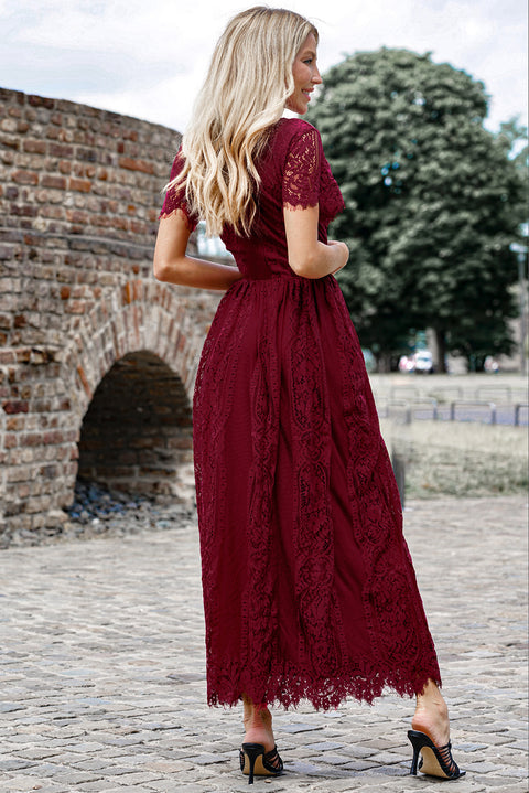 Scalloped Trim Maxi Dress