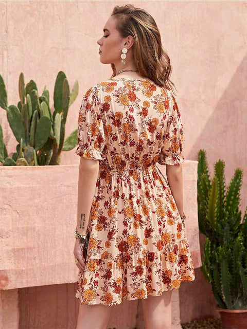 Floral Sunset Dream Mini Dress