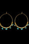 Turquoise Stainless Steel Hoop Earrings