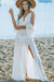 boho white surplice maxi dress