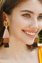 Triple-Layer Tassel Dangle Earrings