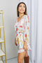 bohemian floral print v-neck romper