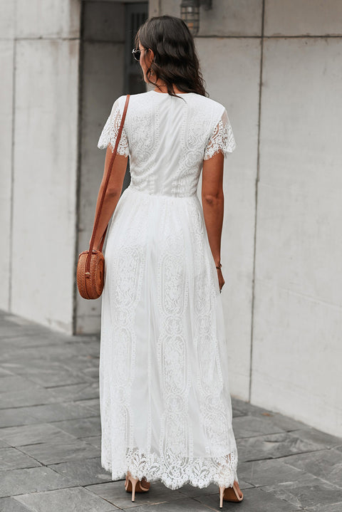 Scalloped Trim Maxi Dress