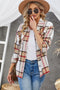 button-up dropped shoulder plaid shirt