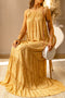 yellow bohemian sleeveless maxi dress