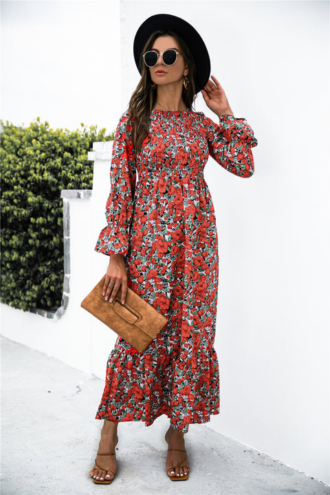 Red Bohemian Maxi Dress
