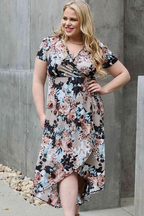 Give Me Roses Maxi Wrap Dress